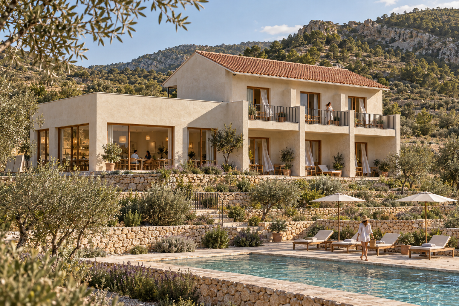 Render del hotel rural en Planes, Alicante